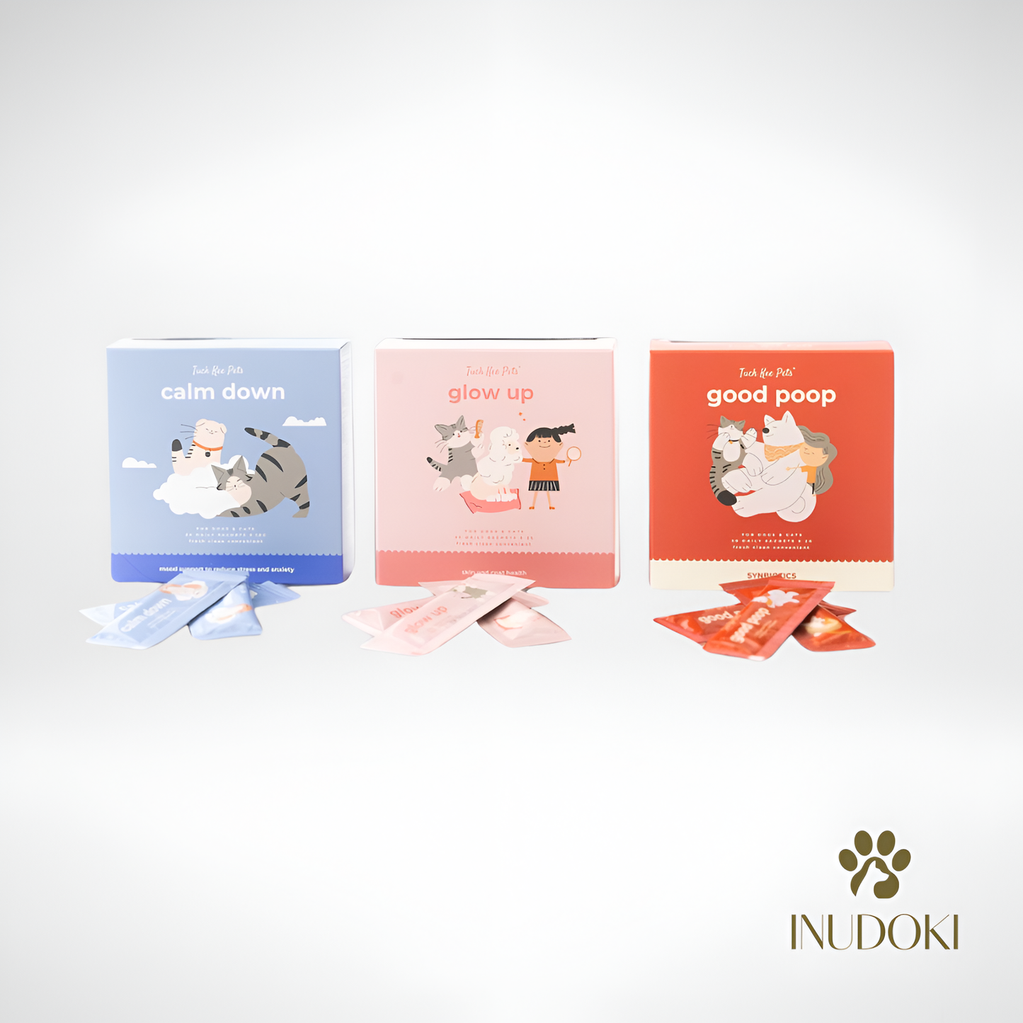 tuck kee pets calm down mood support supplement | 45g box of 30 sachets