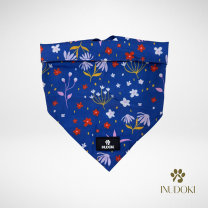 Inudoki Triangle Bandana | Dark Blue Floral