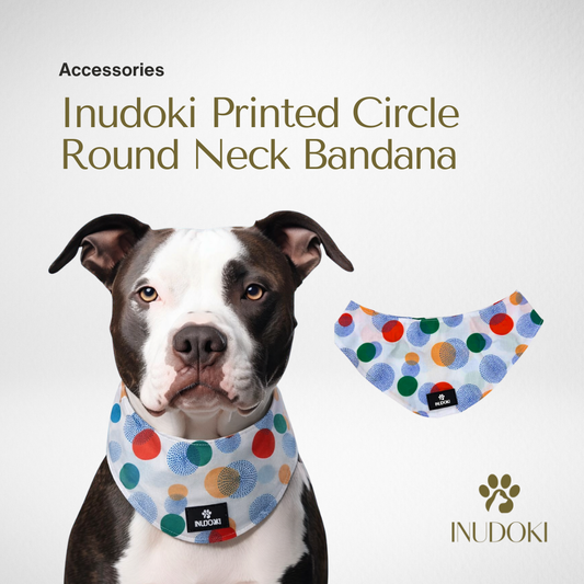 Inudoki Round Neck Bandana | Printed Circle