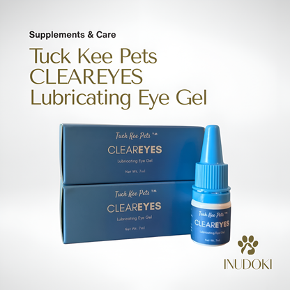 Tuck Kee Pets CLEAREYES Lubricating Eye Gel packaging on a white background