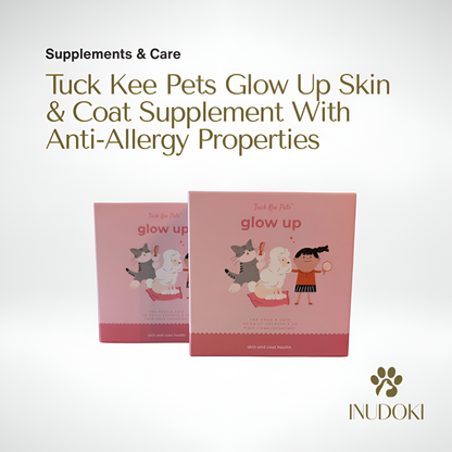 Tuck Kee Pets Glow Up Skin & Coat Supplement With Anti-Allergy Properties | 60g Box of 30 Sachets