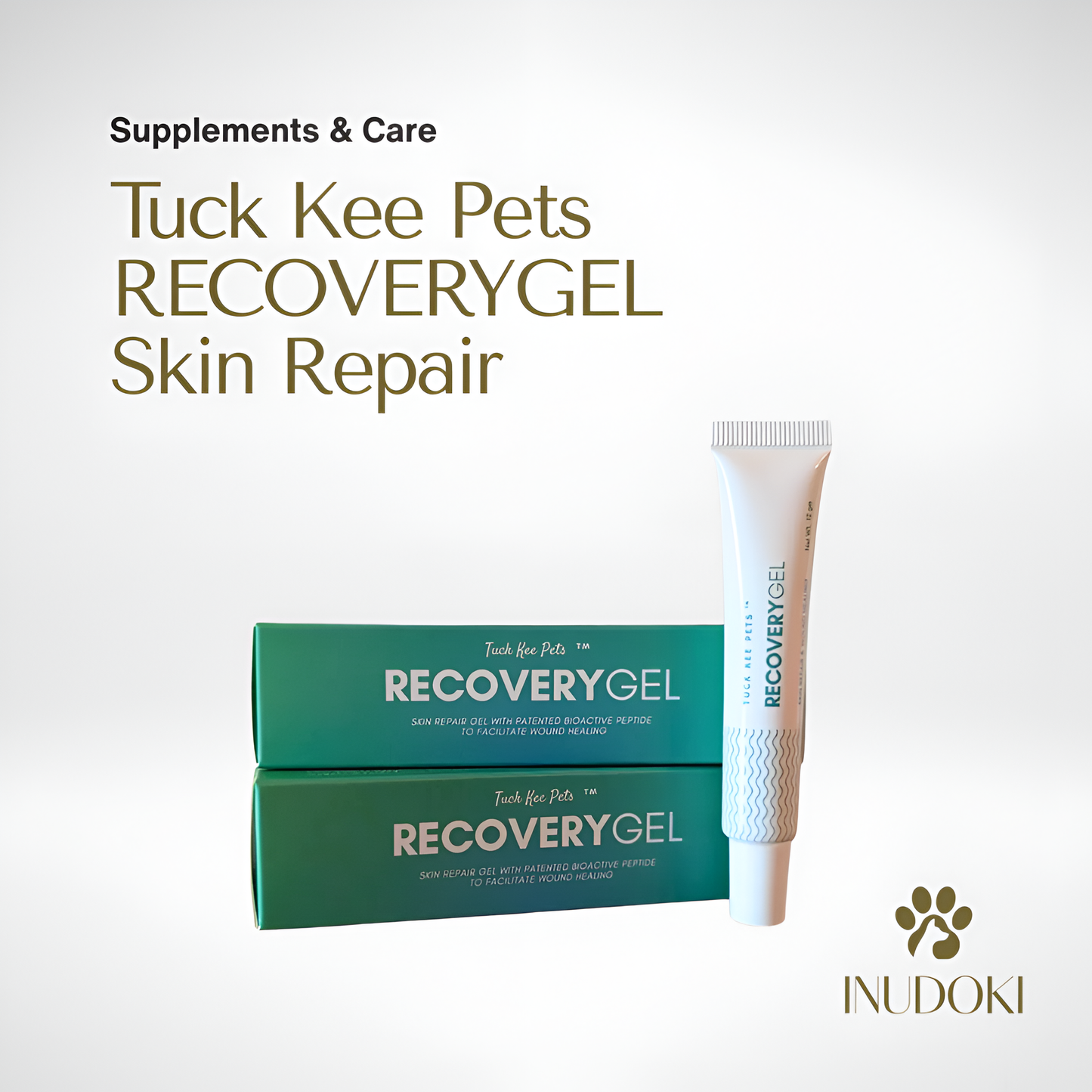 tuck kee pets recoverygel packaging